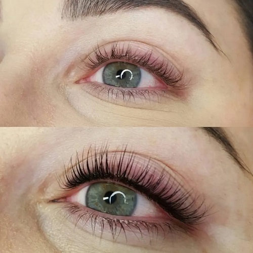 Antes y después del tinte de pestañas - Lash Masterclass